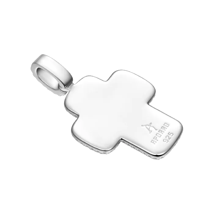 aporro Necklaces Radiant Cut Cross Pendant