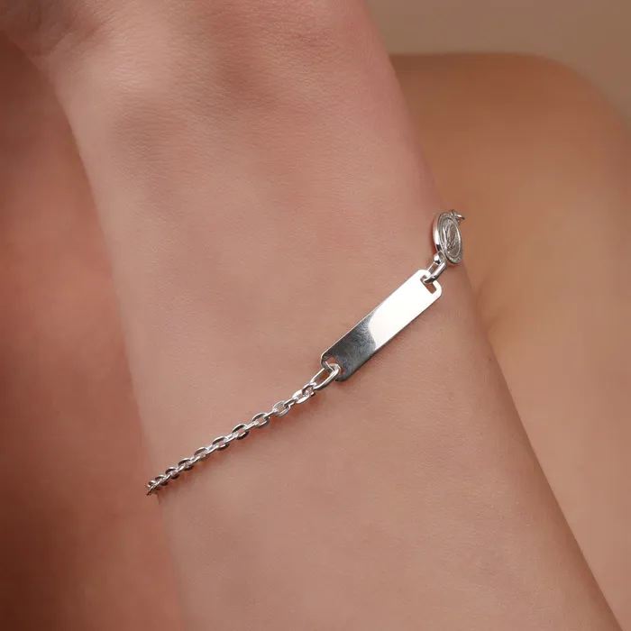 BlingJewelry Wholesale Bracelets Dainty Virgin Mary Thin Religious Identification ID Bracelet Curb Cuban Chain Link Silver Sterling 7 Inch BlingJewelry Wholesale Bracelets Dainty Virgin Mary Thin Religious Identification ID Bracelet Curb Cuban Chain Link Silver Sterling 7 Inch
