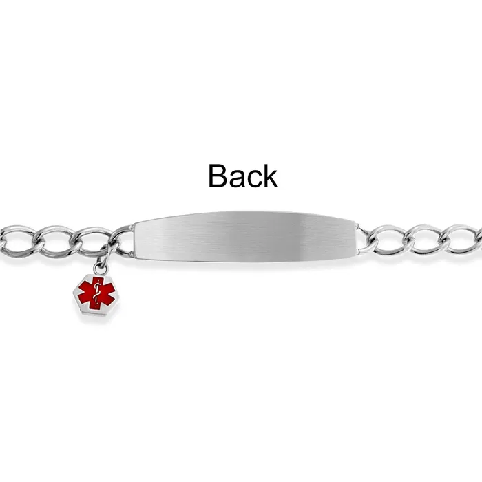 Bracelets BlingJewelry Wholesale Medical ID Bracelet Miami Cuban Link Chain Silver Tone Stainless Steel 758 Inch