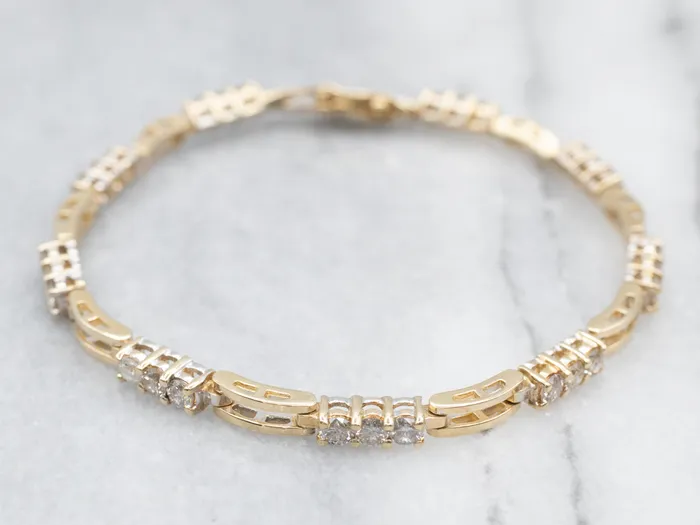 Bracelets Classic Two Tone Diamond Tennis Bracelet Market Square Jewelers Bracelets Classic Two Tone Diamond Tennis Bracelet Market Square Jewelers