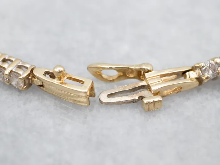 Bracelets Classic Two Tone Diamond Tennis Bracelet Market Square Jewelers