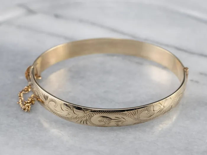 Bracelets Market Square Jewelers Vintage Engraved Gold Bangle Bracelet Bracelets Market Square Jewelers Vintage Engraved Gold Bangle Bracelet
