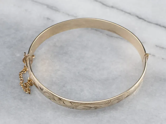 Bracelets Market Square Jewelers Vintage Engraved Gold Bangle Bracelet Bracelets Market Square Jewelers Vintage Engraved Gold Bangle Bracelet