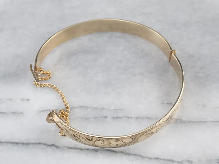 Bracelets Market Square Jewelers Vintage Engraved Gold Bangle Bracelet Bracelets Market Square Jewelers Vintage Engraved Gold Bangle Bracelet