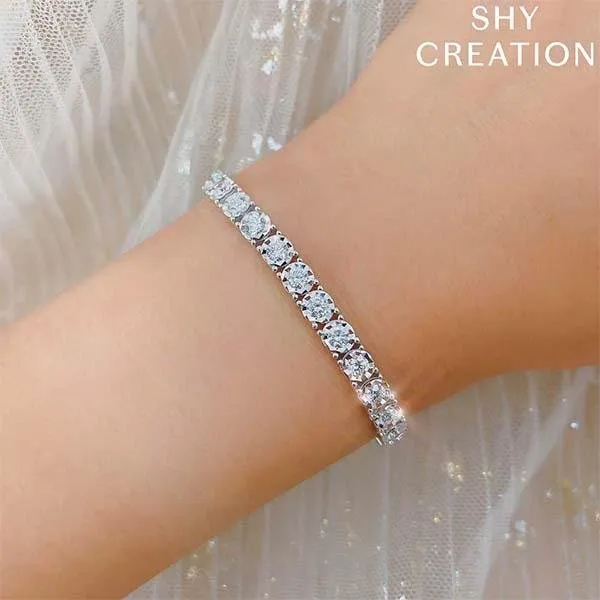 Bracelets Shy Creation Shy Creation Diamond Tennis Bracelet 450 CT Bracelets Shy Creation Shy Creation Diamond Tennis Bracelet 450 CT