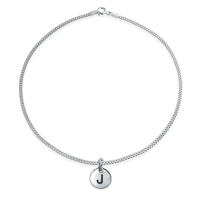 Bracelets Tiny Minimalist ABC Block Letter Anklet Ankle Bracelet Sterling Silver BlingJewelry Wholesale Bracelets Tiny Minimalist ABC Block Letter Anklet Ankle Bracelet Sterling Silver BlingJewelry Wholesale