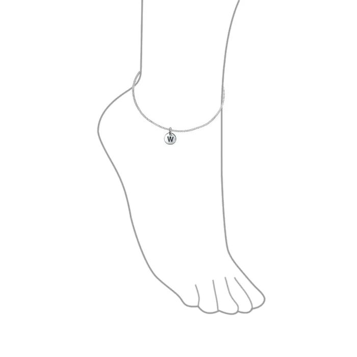 Bracelets Tiny Minimalist ABC Block Letter Anklet Ankle Bracelet Sterling Silver BlingJewelry Wholesale Bracelets Tiny Minimalist ABC Block Letter Anklet Ankle Bracelet Sterling Silver BlingJewelry Wholesale