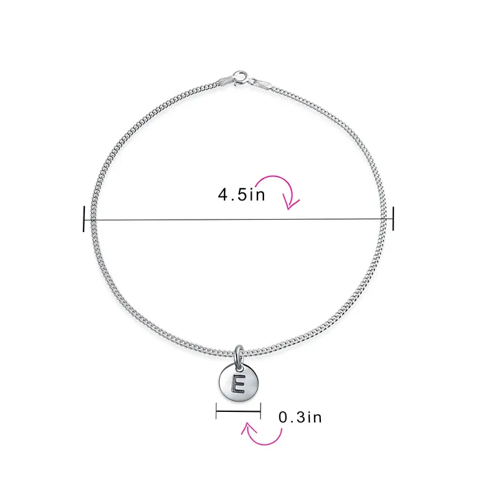 Bracelets Tiny Minimalist ABC Block Letter Anklet Ankle Bracelet Sterling Silver BlingJewelry Wholesale Bracelets Tiny Minimalist ABC Block Letter Anklet Ankle Bracelet Sterling Silver BlingJewelry Wholesale