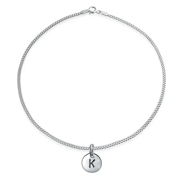 Bracelets Tiny Minimalist ABC Block Letter Anklet Ankle Bracelet Sterling Silver BlingJewelry Wholesale Bracelets Tiny Minimalist ABC Block Letter Anklet Ankle Bracelet Sterling Silver BlingJewelry Wholesale