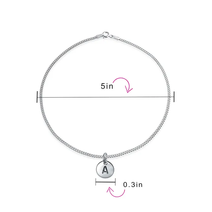 Bracelets Tiny Minimalist ABC Block Letter Anklet Ankle Bracelet Sterling Silver BlingJewelry Wholesale Bracelets Tiny Minimalist ABC Block Letter Anklet Ankle Bracelet Sterling Silver BlingJewelry Wholesale