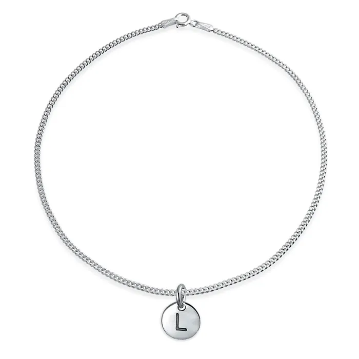 Bracelets Tiny Minimalist ABC Block Letter Anklet Ankle Bracelet Sterling Silver BlingJewelry Wholesale Bracelets Tiny Minimalist ABC Block Letter Anklet Ankle Bracelet Sterling Silver BlingJewelry Wholesale