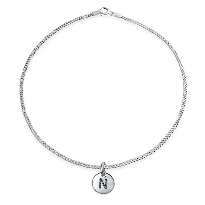 Bracelets Tiny Minimalist ABC Block Letter Anklet Ankle Bracelet Sterling Silver BlingJewelry Wholesale Bracelets Tiny Minimalist ABC Block Letter Anklet Ankle Bracelet Sterling Silver BlingJewelry Wholesale