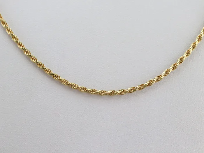 Italian 18K Yellow Gold Rope Chain Market Square Jewelers PreStyled Sets Italian 18K Yellow Gold Rope Chain Market Square Jewelers PreStyled Sets