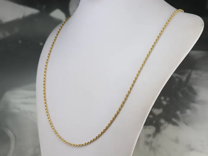 Italian 18K Yellow Gold Rope Chain Market Square Jewelers PreStyled Sets Italian 18K Yellow Gold Rope Chain Market Square Jewelers PreStyled Sets