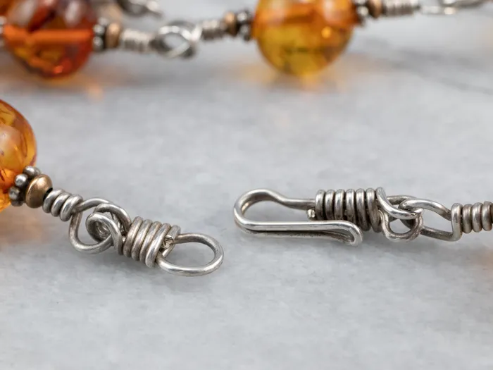 Market Square Jewelers Beaded Amber Mix Metal Necklace Necklaces Market Square Jewelers Beaded Amber Mix Metal Necklace Necklaces