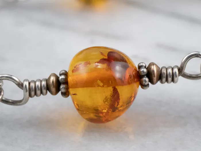 Market Square Jewelers Beaded Amber Mix Metal Necklace Necklaces Market Square Jewelers Beaded Amber Mix Metal Necklace Necklaces