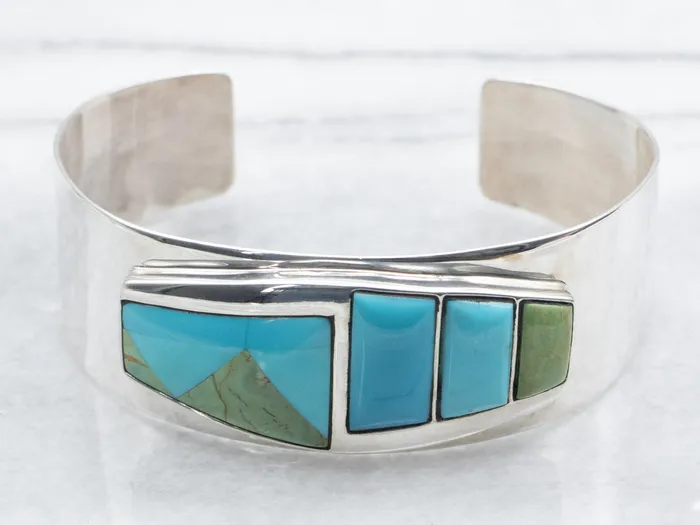 Market Square Jewelers Bracelets Sterling Silver Turquoise and Jasper Cuff Bracelet Market Square Jewelers Bracelets Sterling Silver Turquoise and Jasper Cuff Bracelet