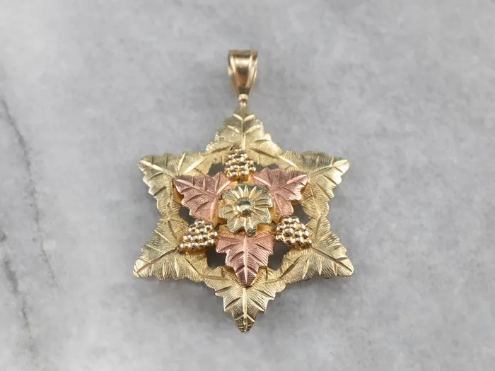 Market Square Jewelers Necklaces Black Hills Gold Botanical Star Pendant Market Square Jewelers Necklaces Black Hills Gold Botanical Star Pendant