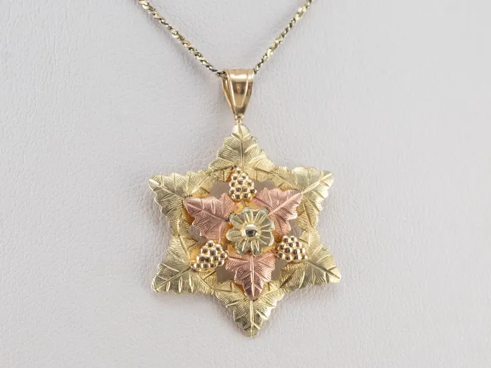 Market Square Jewelers Necklaces Black Hills Gold Botanical Star Pendant Market Square Jewelers Necklaces Black Hills Gold Botanical Star Pendant