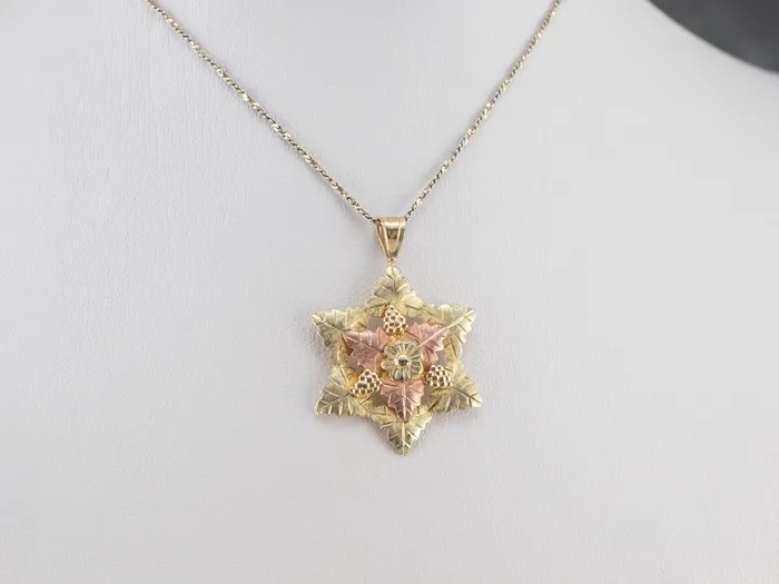 Market Square Jewelers Necklaces Black Hills Gold Botanical Star Pendant Market Square Jewelers Necklaces Black Hills Gold Botanical Star Pendant