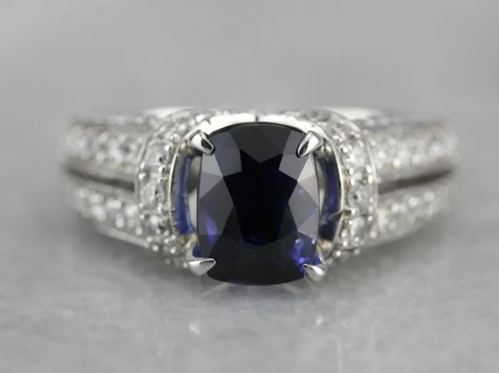 Market Square Jewelers Rings Sapphire and Diamond Ring