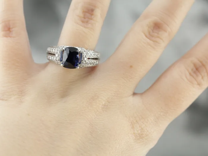 Market Square Jewelers Rings Sapphire and Diamond Ring