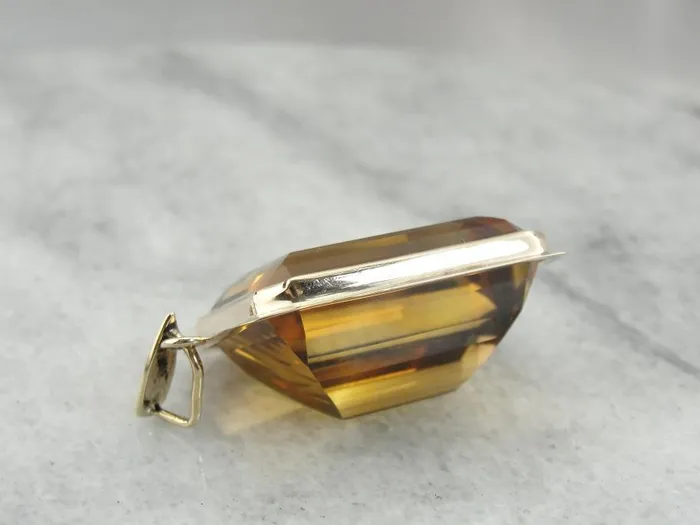 Necklaces Bold Statement Smoky Quartz Pendant in Yellow Gold Market Square Jewelers Necklaces Bold Statement Smoky Quartz Pendant in Yellow Gold Market Square Jewelers