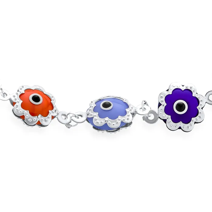 Protection Amulet Turkish Evil Eyes Anklet Ankle Bracelet Sterling Silver 9 Inch BlingJewelry Wholesale Bracelets