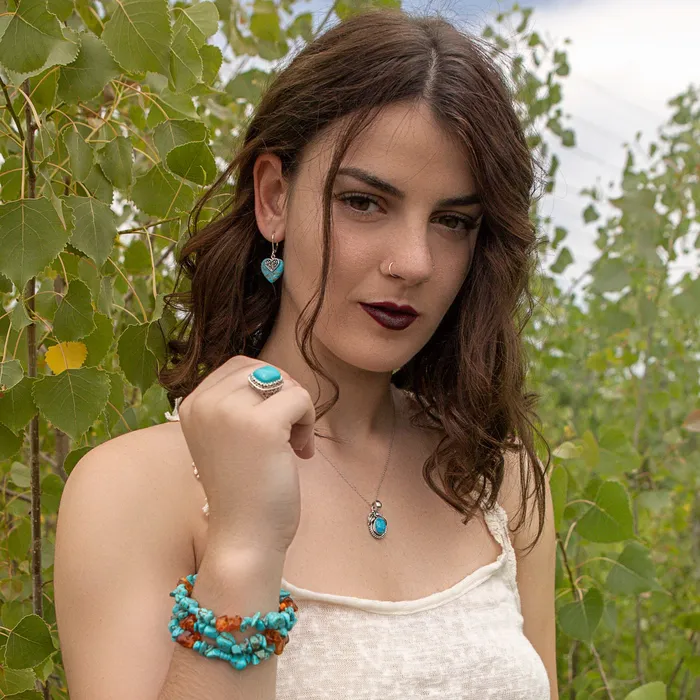 Statement Blue Turquoise Amber Resin Multi Strand Bracelet with Silver Clasp BlingJewelry Wholesale Bracelets Statement Blue Turquoise Amber Resin Multi Strand Bracelet with Silver Clasp BlingJewelry Wholesale Bracelets