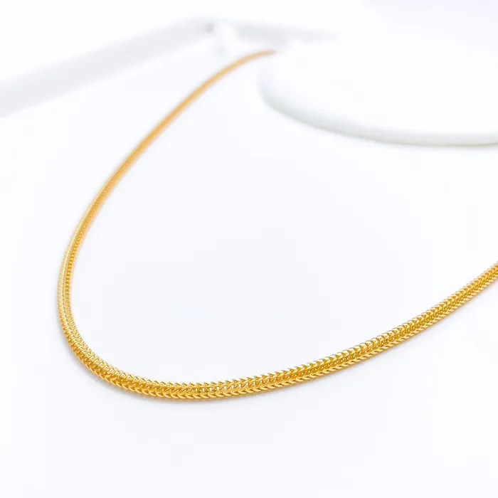 Thin Dragon 22k Gold Chain 16 Andaaz Jewelers Necklaces