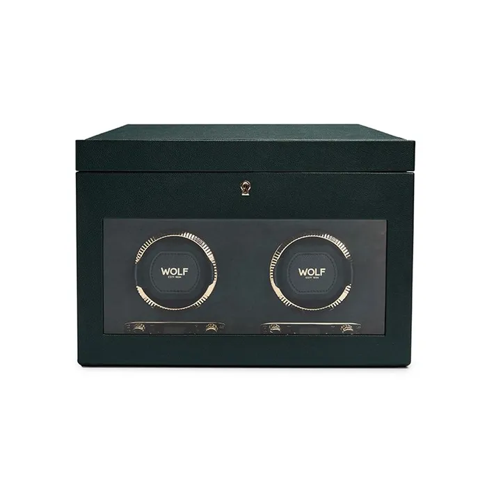 Watches Wolf Wolf British Racing Green Double Watch Winder Watches Wolf Wolf British Racing Green Double Watch Winder