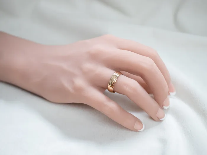 Yellow Gold Ridged Band Market Square Jewelers Rings
