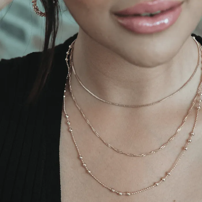 Betty and Biddy Necklaces Triple Layer Necklace Dotted