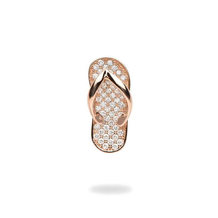 Necklaces Maui Divers Jewelry Slipper Pendant in Rose Gold with Diamonds 18mm Necklaces Maui Divers Jewelry Slipper Pendant in Rose Gold with Diamonds 18mm