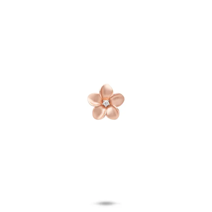 Plumeria Pendant in Rose Gold with Diamond 9mm Maui Divers Jewelry Necklaces Plumeria Pendant in Rose Gold with Diamond 9mm Maui Divers Jewelry Necklaces